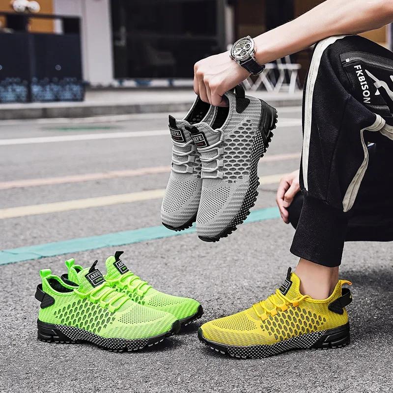 Breathable Mesh Casual Shoes Fashion Sneakers Comfortable Outdoors Running Shoes for Men Lightweight Sneakers for Men