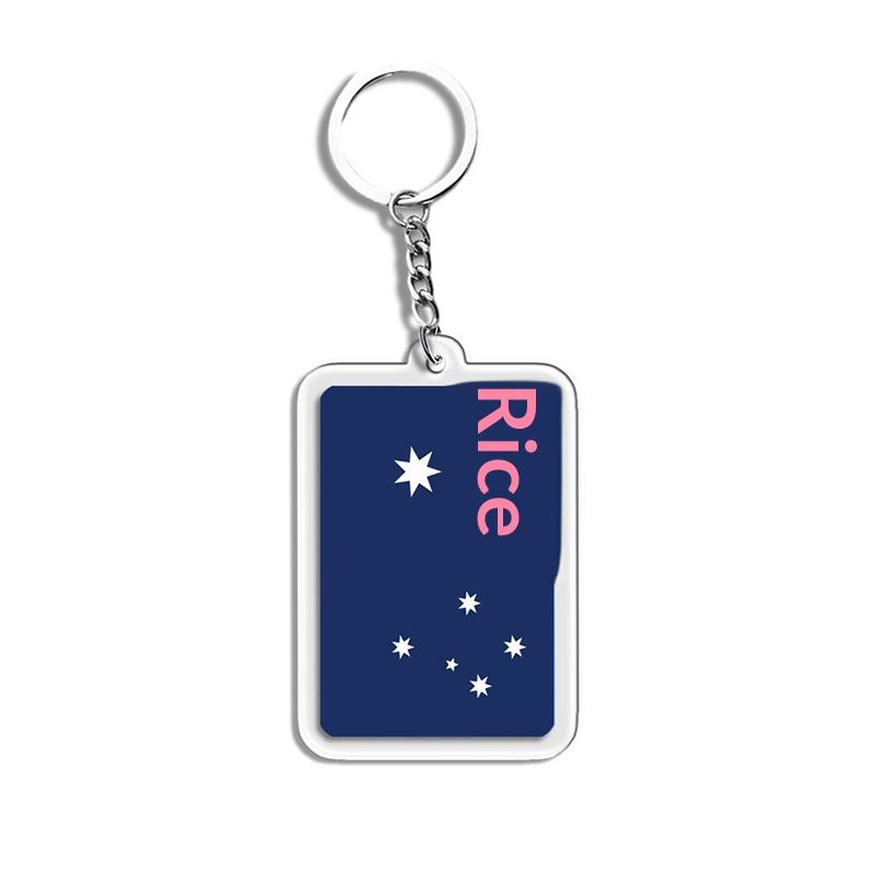 Acrylic Keychain Country Flags Collection United States Spain Russia France For Car Key Bag Gift Souvenir