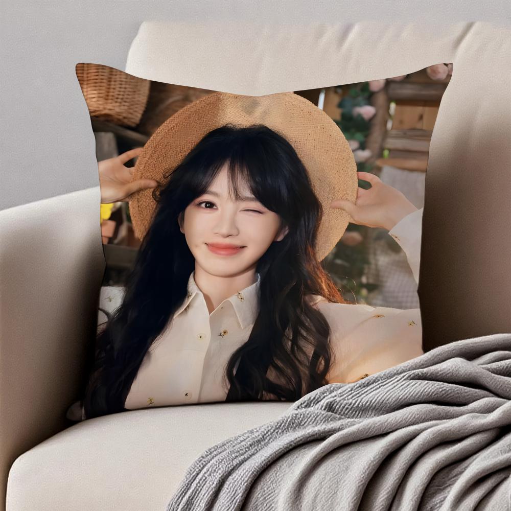 Cute and beautiful TTian Xiwei Cushion Cover Pillowcase Antidustmite Invisible Zipper Short Plush Sofa Cushion