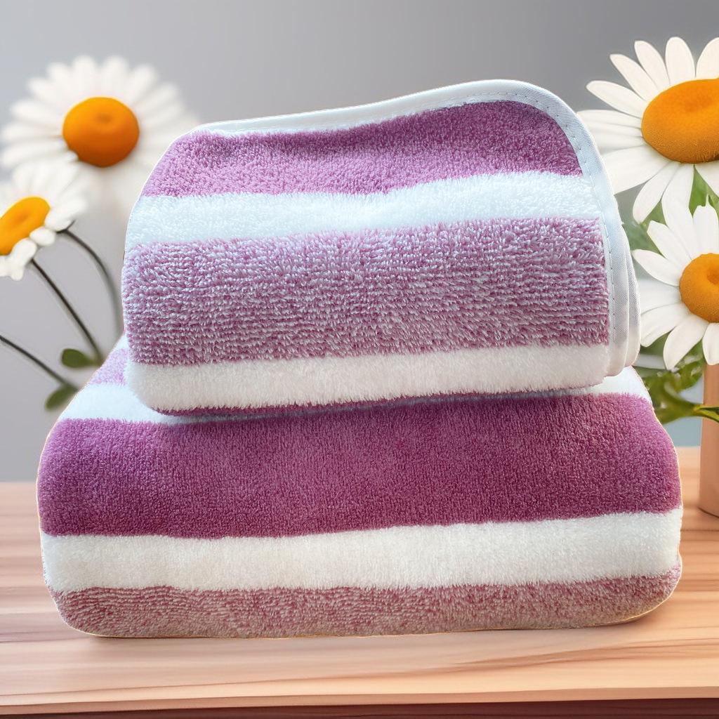 Coral Fleece Bath Towel Set for Men and Women