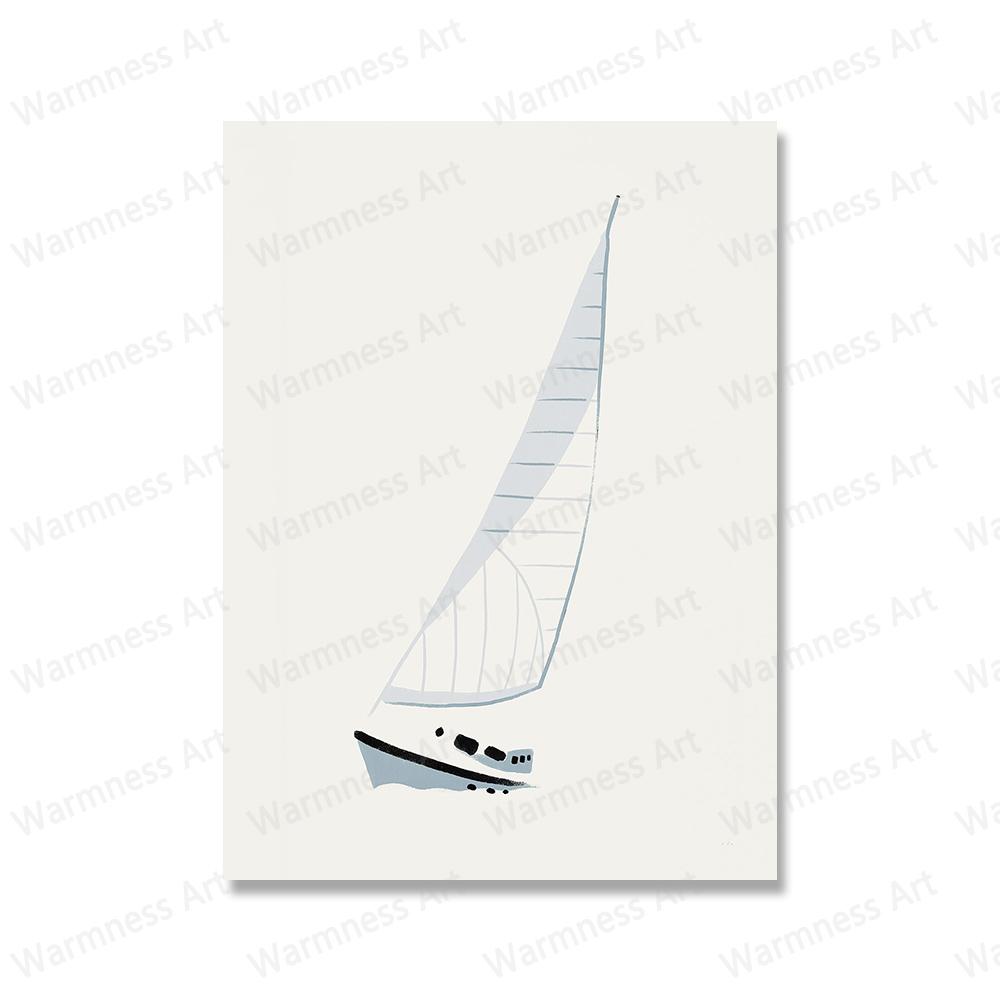 

Парусник морские принты на холсте садовое кресло Art Sail Away плакаты живопись скандинавские настенные панно для детской комнаты Декор 21x30cm No Framed темно-синий
