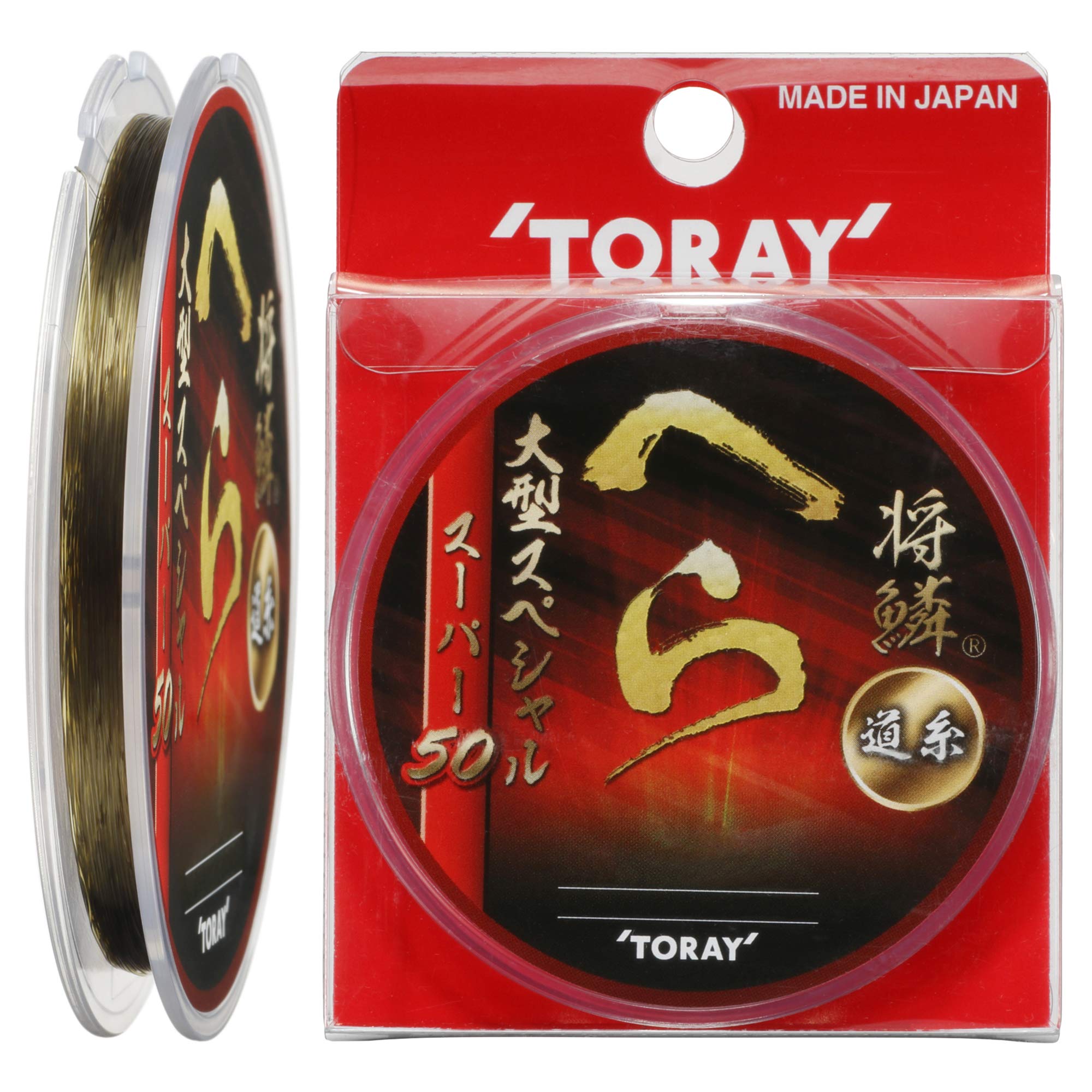 

Toray Shorin Hera Super 50 Nylon Line, Large Special Main Line, 50m, Size 1.5, Clear Olive