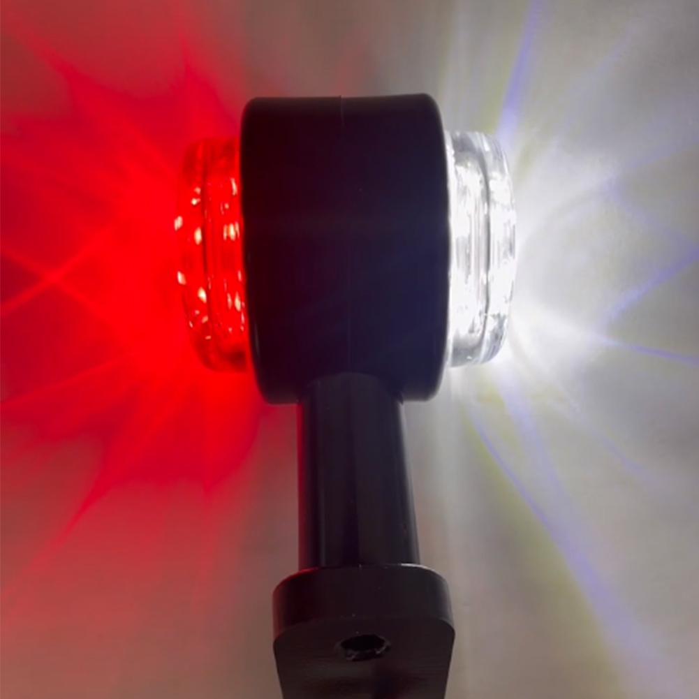 2Pcs DC 10-30V Car Truck Side Marker Lights Indicator Light Warning Signal Lamp Rear Tail White Red for Trailer Bus