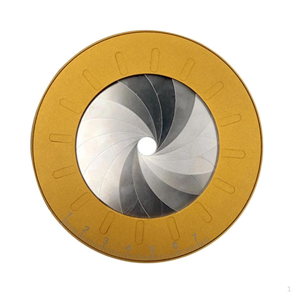 Circle Stencil Tool Template Maker Rotatable Multipurpose for Engraving , Golden Sturdy 12.5cm