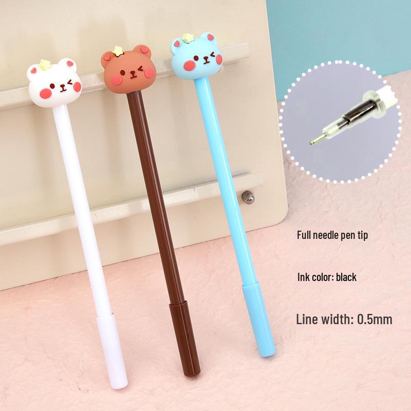 

Милая мультяшная кошка-кисточка черная ручка - студенческая награда и канцелярский подарок 0.5mm