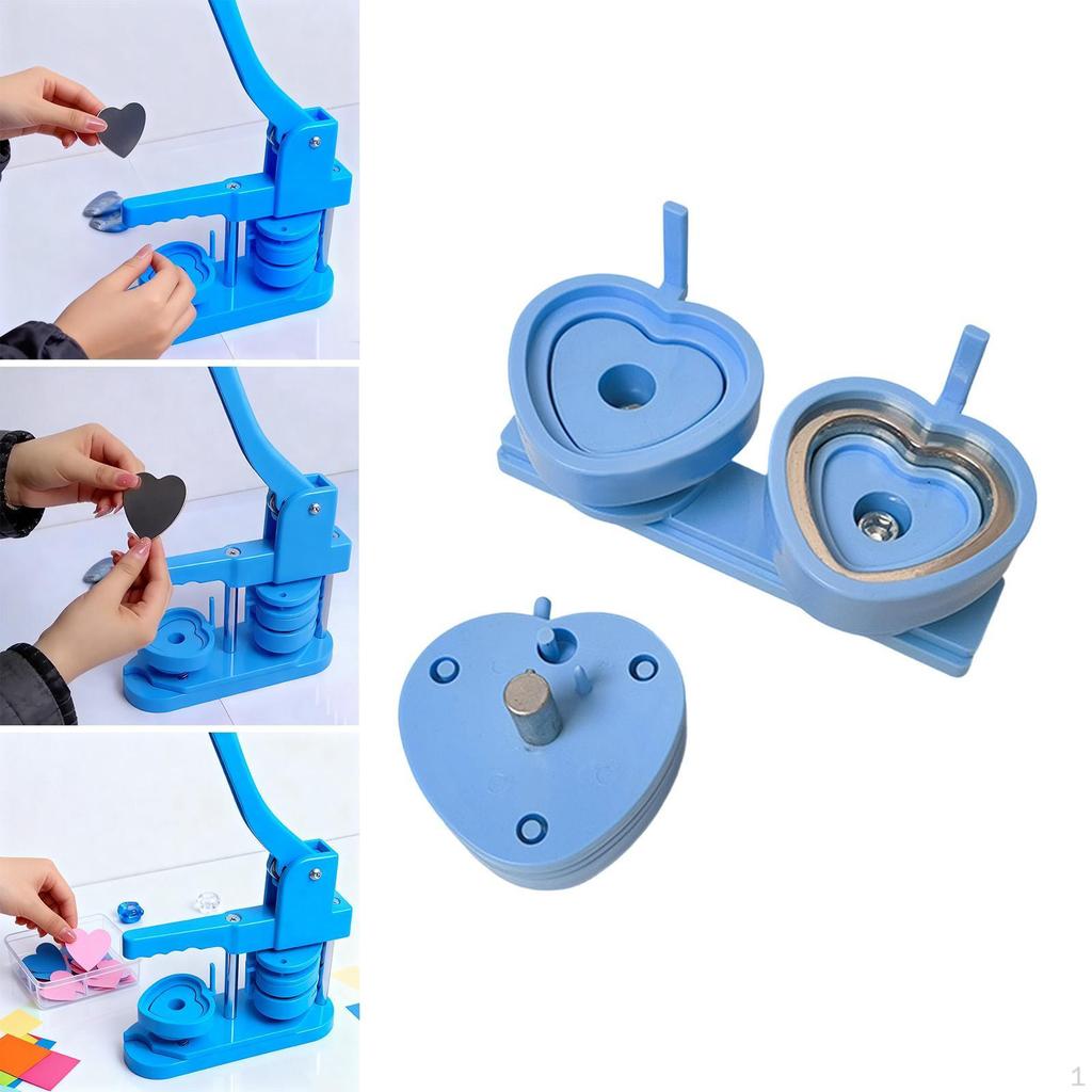 Pin Button Maker Die Model DIY Machine Supplies Interchangeable Heart Shaped for