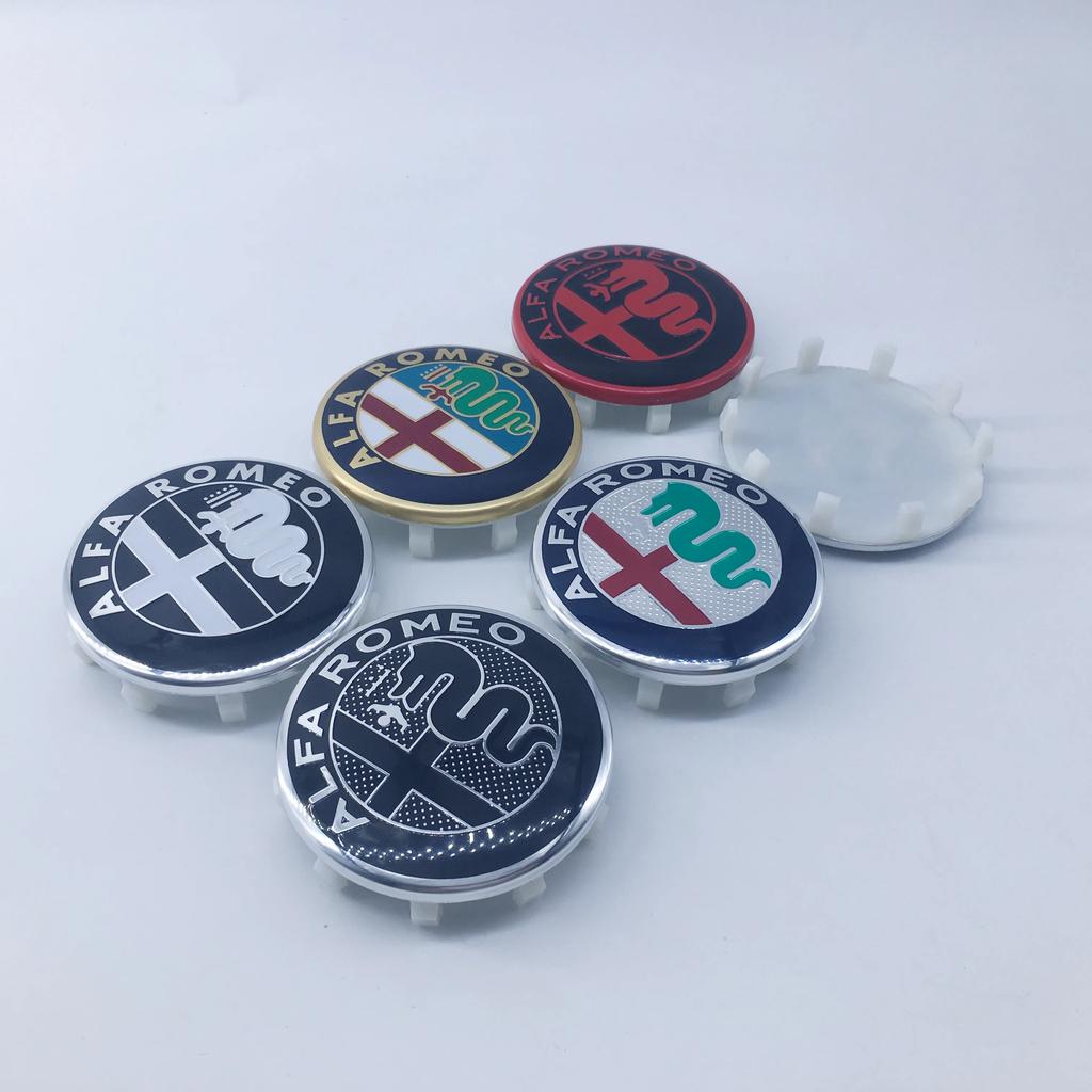 Voor Alfa Romeo 2026 Hete Sticker 4 Stuks 60MM 10-pins Auto Wielnaafkappen Badge Velg Covers Voor Alfa Romeo Giulia Stelvio Gi