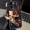Phone Case for iPhone 17 Air 16E 15 16 Pro Max Black Coffee Fashion Style Cover 14 Plus 13 12 Mini Soft Shell Silicone Fundas
