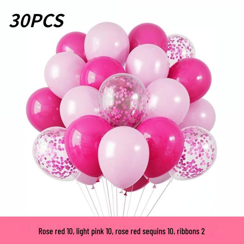 30-Piece 12-Inch Balloon Set for Birthday, Wedding, and Party Decorations