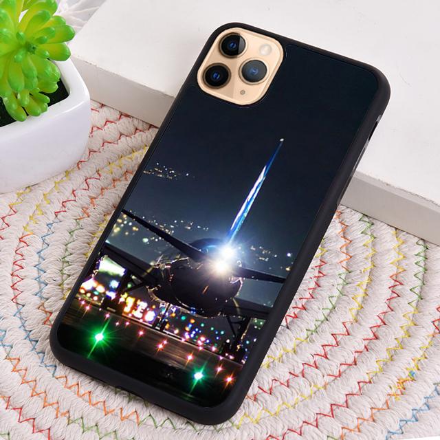 Airplane Night View Plane Phone Case For iPhone 17 Air 16 pro max 15 14 plus 12 13 Shell Cover coque