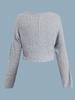 Plus Size Women's Knit Cardigan & Split Camisole Dress Set - Korean Style Autumn/Winter