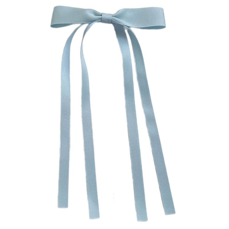 10PCS Soft Polyester Hair Barrettes Double Ribbon Bows Design Nonslip Duckbills Clip For Daily Use And Sports