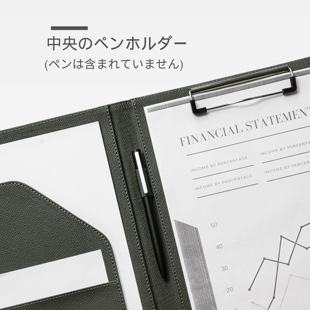 A4 Binder Clipboard Folder, Bi-fold PU Conference Pad Clip File, Desk Pad Signature Folder, A4 Document Folder, Contract Signing Only, Office Supplies