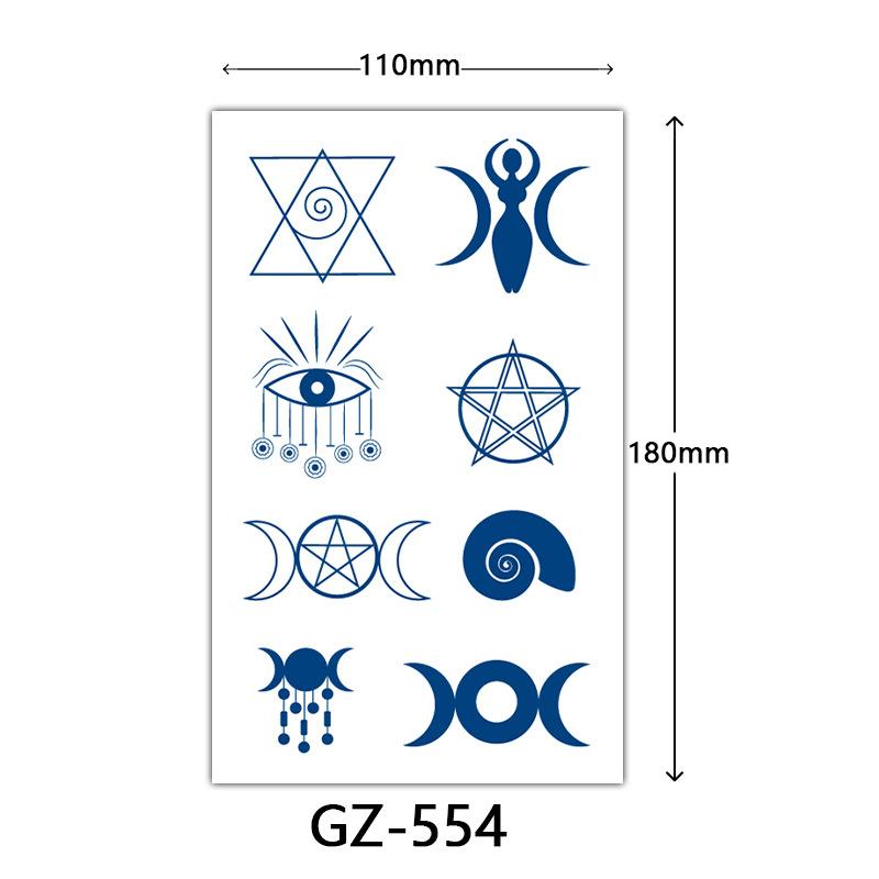 Juice Tattoo Stickers, Herbal Tattoo Stickers, Semi-Permanent English Letter Tattoo Stickers Tattoo