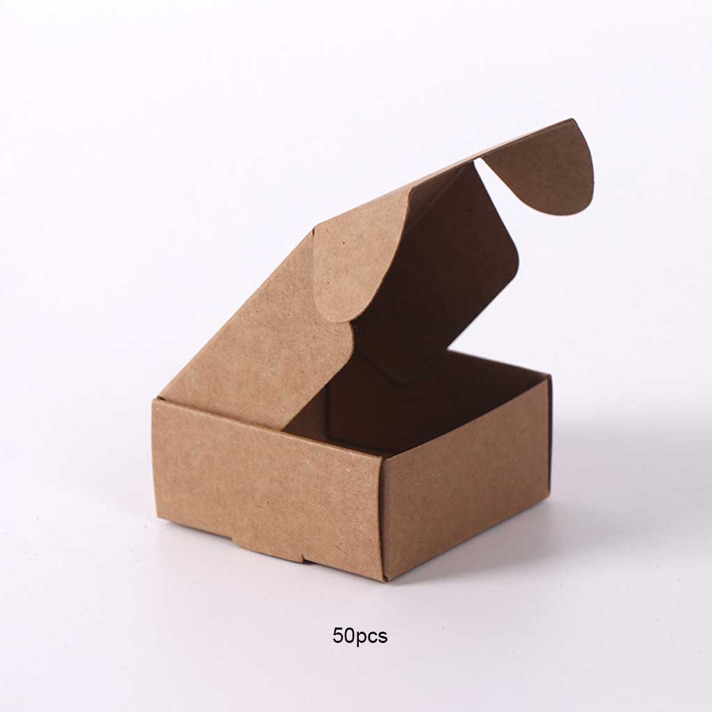 50Pcs Kraft Airplane Box Boxes Pendant Necklace Carrying Cases Charm Storage Case Packaging Packing Favor Gift