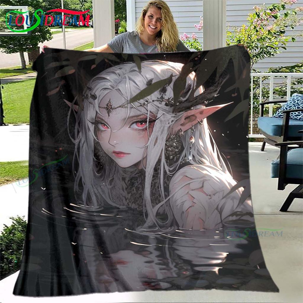 Game Sexy Cartoon Night Elf Soft Blanket Sports Living Room Bedroom Sofa Bed Blanket Gift Travel Office Lunch Break Blanket