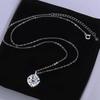 6.5mm Rond Geslepen Drie-klauw Solitaire Moissanite Hanger Ketting S925 Sterling Zilver Voor Vrouwen