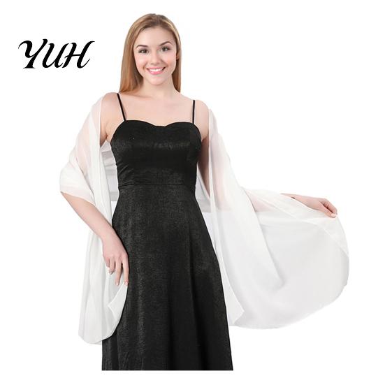 Fashionable Shawl for Dinner Party Women's Shawls And Wraps Evening Dress, Solid Color Chiffon Shawl, Soft Elegant Accessory Cheongsam Bridal