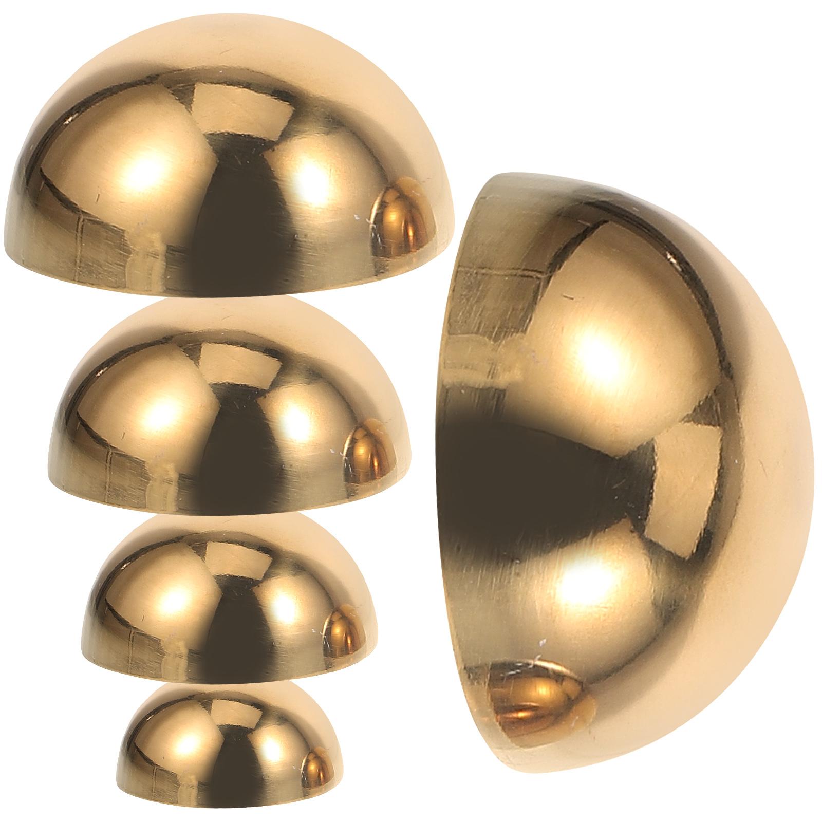 5 Pezzi Sfere Semicircolari in Acciaio Inossidabile Sfere Specchiate Decorative Sfere Riflettenti Semicircolari Sfere da Giardino Sferiche Statuette 5