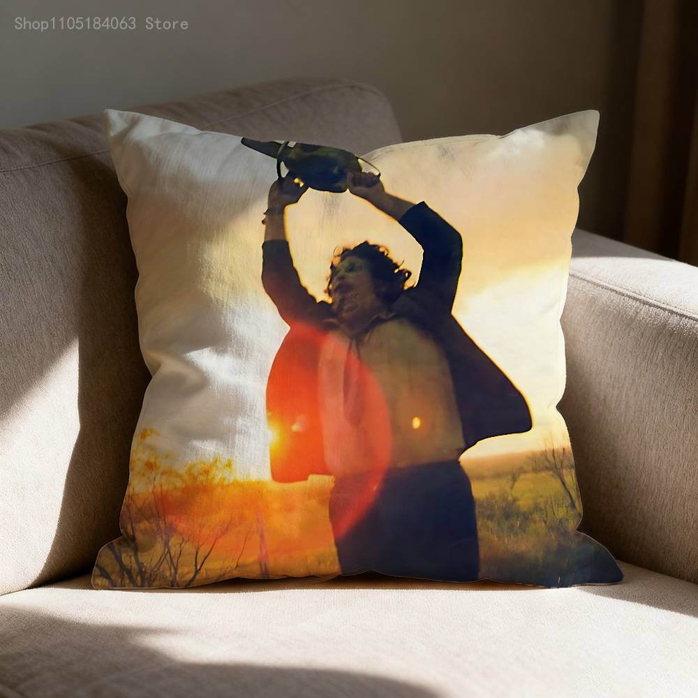 S-Saw Horror M-Massacre Pillow Case For Sofa Decor Car Office Room Printing Cushion Cover Decorations and Protector