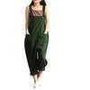Einfarbige Damen-Overalls für Frühling und Sommer, lässig, lockere Trägerhose