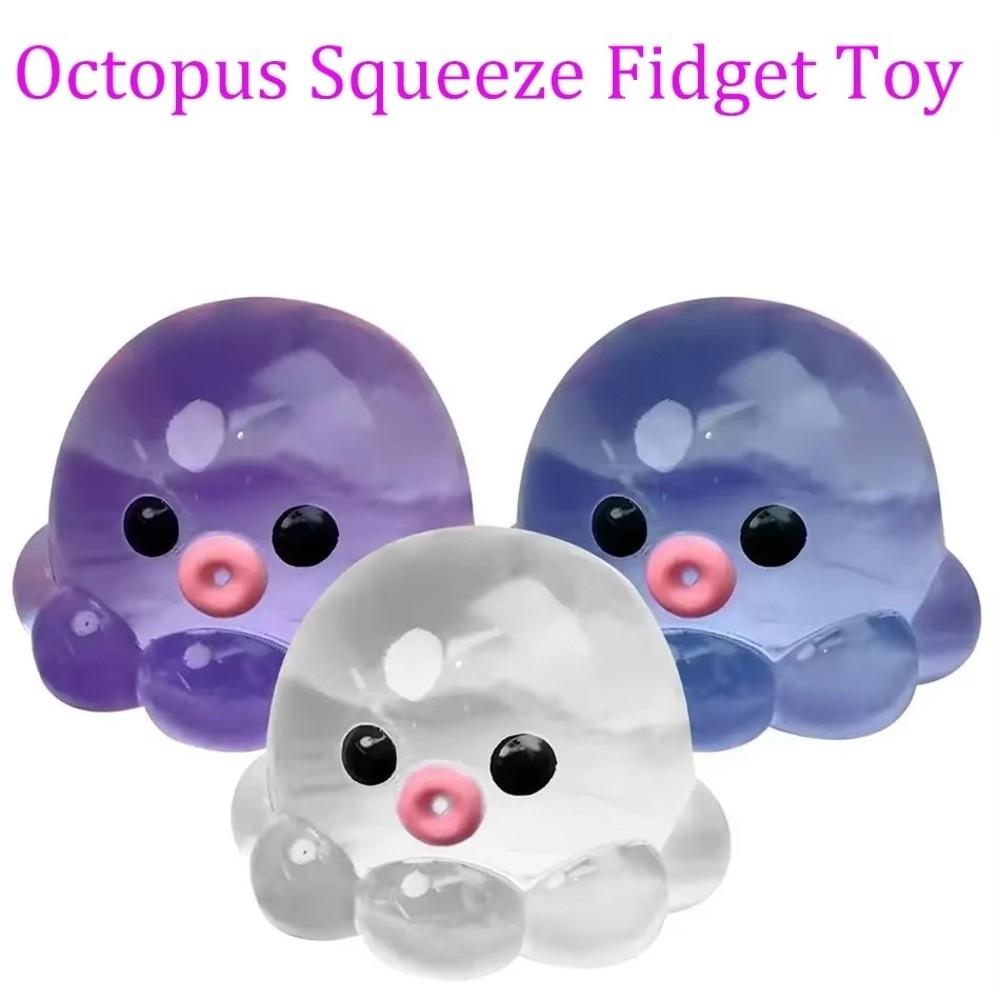 Slow Rebound Glitter Octopus Squishy Sugar Filled Fidget Stress Ball For Stress Anxiety Relief