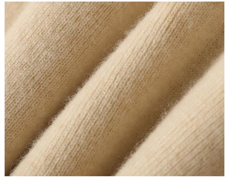 Dámské vlněné pletené kalhoty se širokými nohavicemi - Zeštíhlující, Středový šev, Zesílené, Ležérní, Délka až na zem pro podzim a zimu