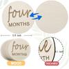 12 Pcs Wooden Baby Monthly Milestone Cards, Baby Monthly Milestones For Newborn Baby Gifts,1-12 Months Wooden Discs