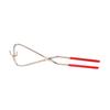 2pcs Dipping Tongs Red Handle Stainless Steel Easy Cleaning Stable Fixation Pottery Sculpture Tongs for Craft Carving