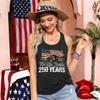 Womens Short Sleeve Blouses We The 250 Years Flag Print Womens Short Sleeve Shirts Casual Tank Top Womens Short Sleeve Tops