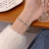 925 Silver Heart Shaped Bracelet For Women Sweet Girl Retro Korean Love Heart Zircon Charm Bracelets Party Jewelry Gift