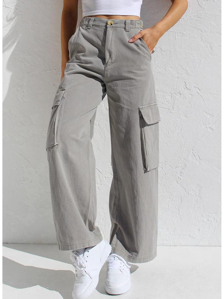 Women's Multi-pocket Workwear Denim Jeans - European and American Style