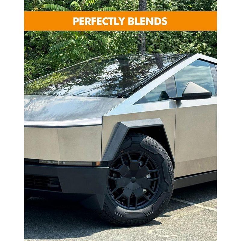 For Tesla Cybertruck 2024 4PCS Wheel Caps, Removable ABS Center Hub Cover, Easy tallation Cyber Truck Accessories