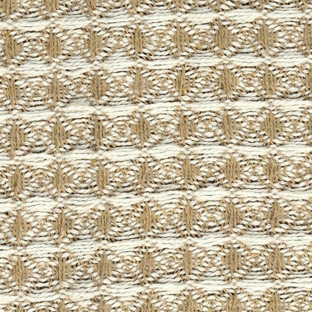 Honeycomb Blanket 120X150 Cm Made Of Polyester Beige