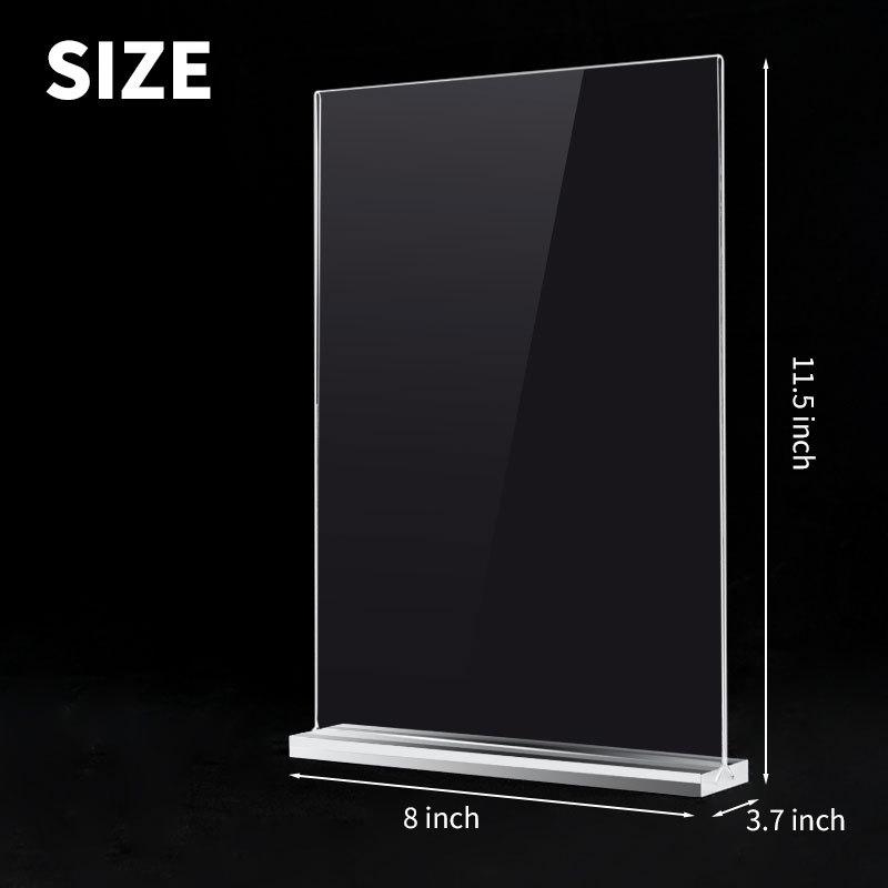 1Pc A4/A5/A6 Acrylic Sign Holder Desk Display Stand For Price Label Menu Rack Restaurant -Clear Plastic Sign Holder For Business