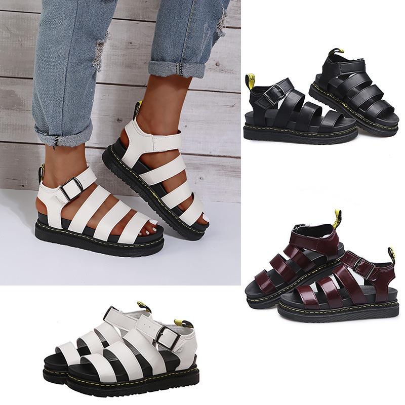 Women's Plus Size New Summer Chunky Sole Open Toe Fashion Beach Roman Sandals European American Style