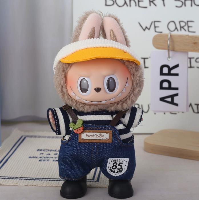 Oblečení pro panenku Labubu Oblečení 17cm Vyměnitelné Módní Kostým pro Plyšové Hračky