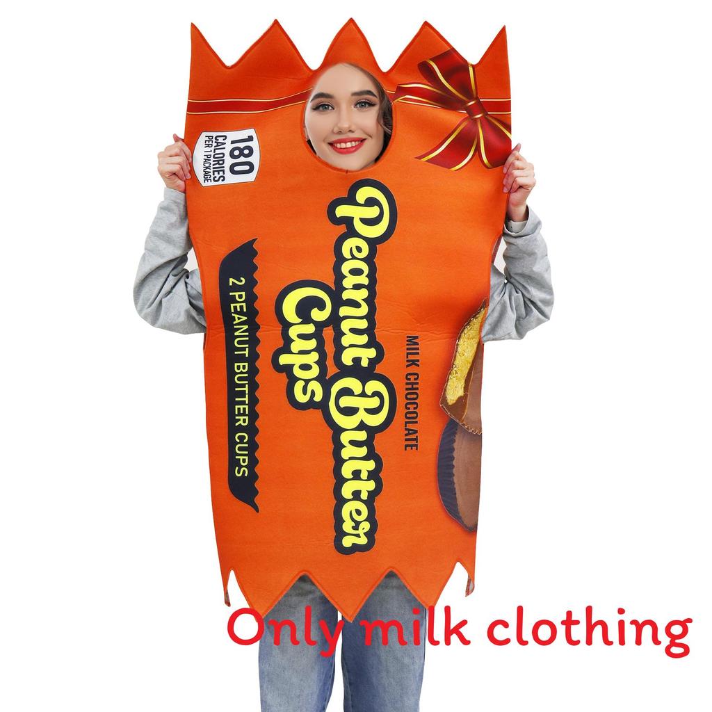 Halloween Snack Party Cosplay Costume For Adults With Polyester Fabric For Stage Performances