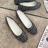 Damen Mädchen Einfarbig Große Größe Slip On Flache Flache Komfort Casual Plaid Einzelschuhe