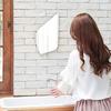 Paste Mirror Wall Hanging Entrance Toilet Jewelry X 37cm Wall Compatible Paste Mirror Design Kagami Shape Jewelry 23.5 [Rental Mirror]
