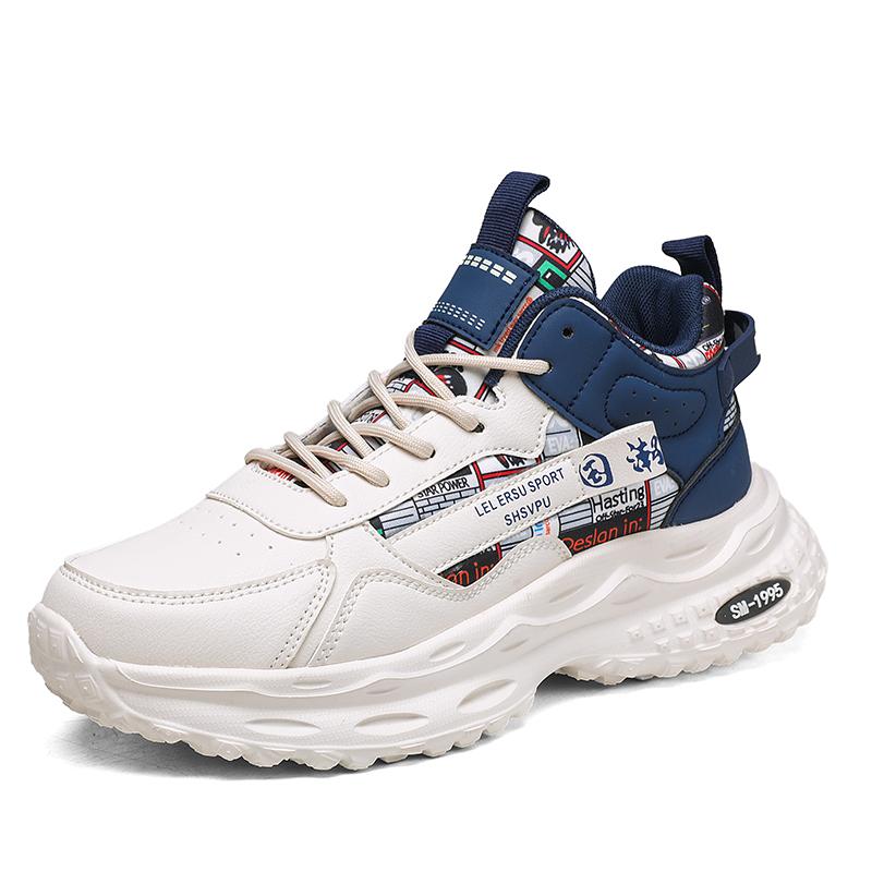 

Mens Walking Shoes 2026 New Fashionable Printed Thick Bottom Cosy Daily Outdoor Commuting Leisure Trendy Sports Shoes for Men 46