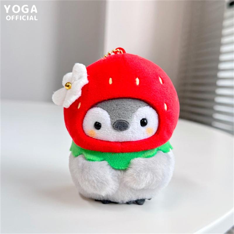 

Симпатичный клубничный пингвин плюшевый кулон мультяшные животные брелок сумка сумка кулон для детских подарков