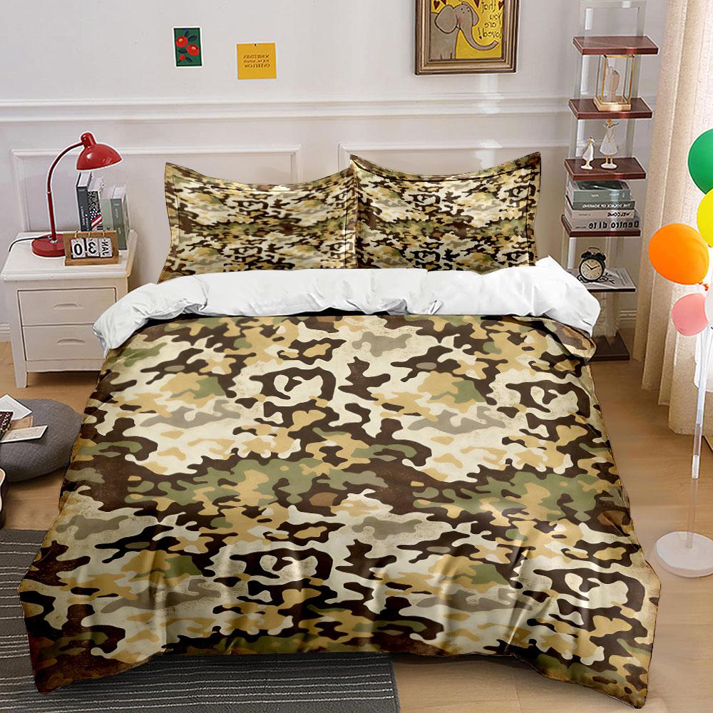 

Camouflage with earthy tones. Bedding sets Duvet cover sets Duvet covers Pillowcases(1 * Duvet Cover 2 * Pillowcases without duvet insert) 135x200cm