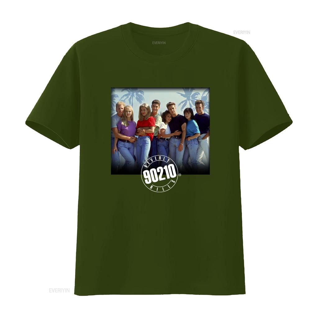 T-shirt in Cotone Beverly Hills 90210 Serie TV Sitcom Brandon Brenda Walsh Design vintage Top Lavato Per l'Uso Quotidiano