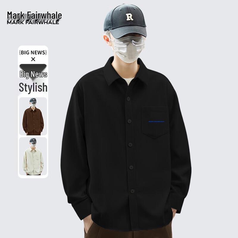 

MARK FAIRWHALE Men s Corduroy Textured Shirt Jacket L