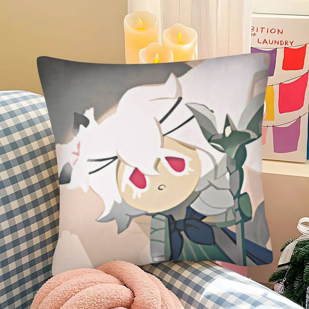 pc White Lily CCookie Run Kingdom Pillow Case Fashion Square Pillowcase Bedroom Sofa Room Ins Decoration Leisure