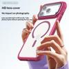 For iPhone 17 Pro Max Magnetic Case Compatible with MagSafe Clear Back Cover with Lens Cover Kickstand