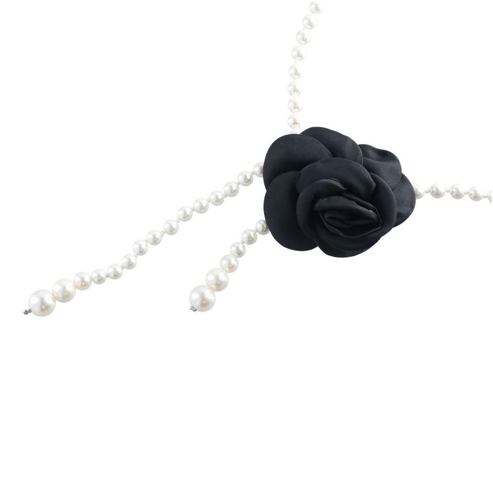 Pearl Body Chain All-match Women Waist Chain Punk Camellia Waist Chain  Girl