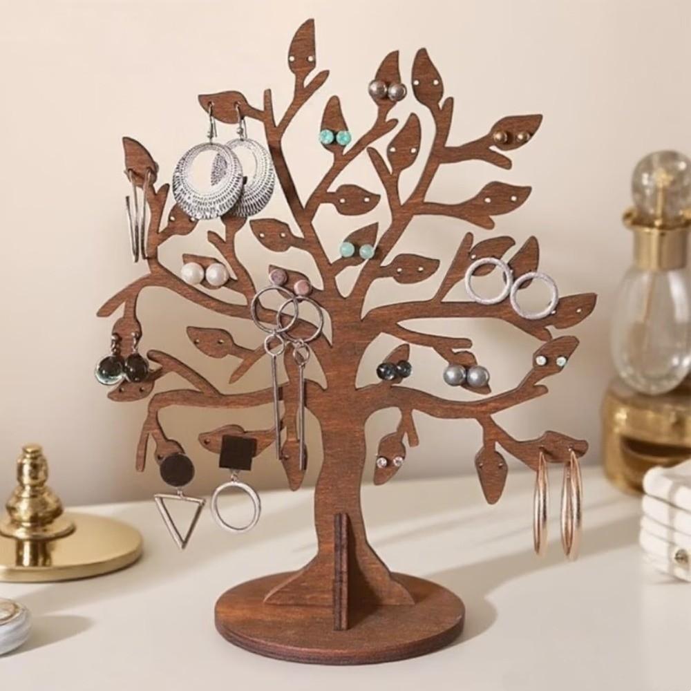 Holder Up Earring Hanger Tree Branch Earring Holder Wood Jewelry Display Stand Women Girls