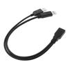 Black USB 2.0 Extension Cable A Double Female to Male Data Hub Power Adapter Y Splitter USB Charging Power Cable